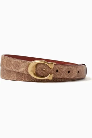 Coach C Buckle Reversible Belt in Signature Canvas, 25mm