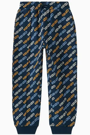Kenzo All-over Logo Sweatpants in Cotton-fleece