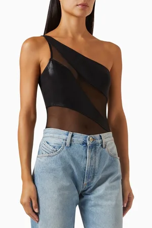Norma Kamali Snake Mesh Mio One-piece Swimsuit