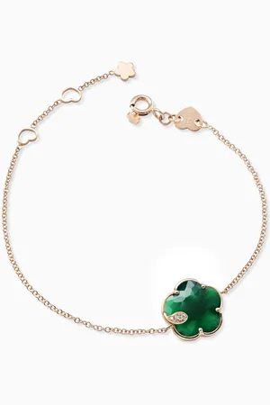 Pasquale Bruni Petit Joli Diamond Bracelet with Green Agate in 18kt