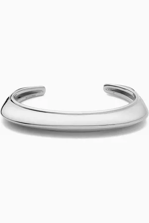 Missoma Hera Dome Statement Cuff Bracelet in Rhodium-plated Brass