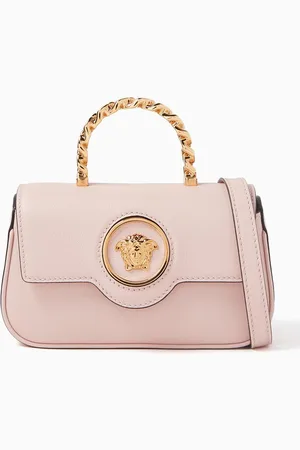 VERSACE Mini La Medusa Top-handle Bag in Calf Leather