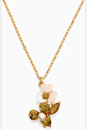 Kate Spade Precious Pansy Pendant Necklace in Plated Metal