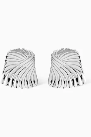 Missoma Ripple Stud Earrings in -plated Brass