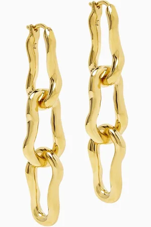Missoma Molten Ovate Drop Earrings in 18kt Recycled -plated Brass