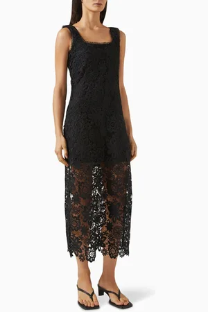 Waimari Kim Midi Dress in Guipure Lace