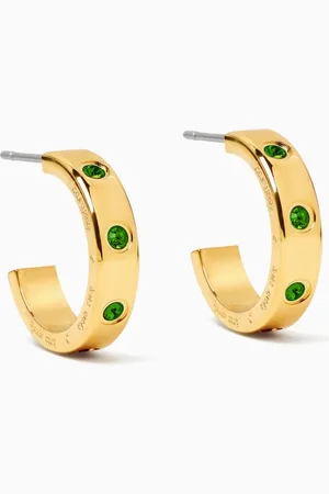 Kate Spade Set In Stone Huggie Earrings in Plated Metal