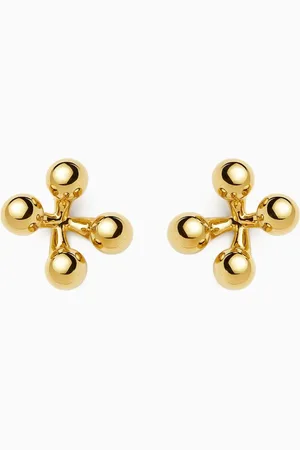 Missoma Large Atom Stud Earrings in 18kt Recycled -plated Brass