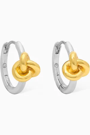 Kate Spade Double Knot Huggie Earrings in Plated Metal