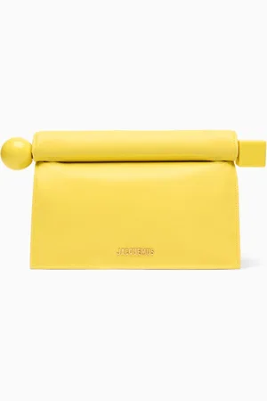 Jacquemus La Petite Pochette Rond Carré Clutch Bag in Leather