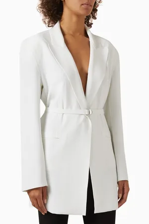 Norma Kamali Easy Fit Single-breasted Jacket in Poly-lycra