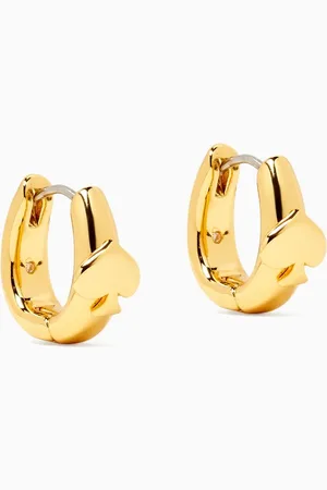 Kate Spade So Spade Huggie Earrings in Plated Metal