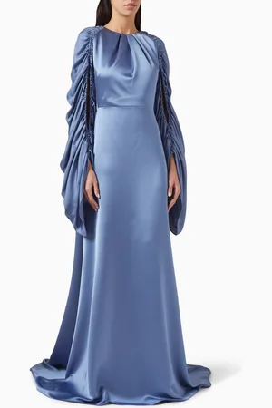 BAQA Open-back Gown in Satin