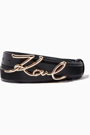 Karl Lagerfeld K/Signature Belt in Leather