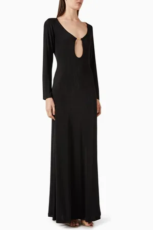 Leslie Amon Griselda Cut-out Maxi Dress in Jersey