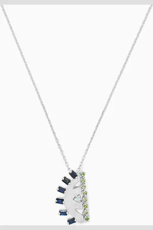 BIL ARABI Ya Ein Najlaa Multi-stone Pendant Necklace in 18kt White Gold