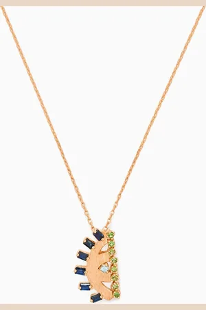 BIL ARABI Ya Ein Najlaa Multi-stone Pendant Necklace in 18kt
