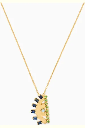 BIL ARABI Ya Ein Najlaa Multi-stone Pendant Necklace in 18kt Gold