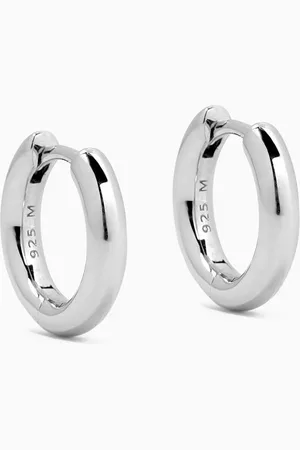 Missoma Mini Classic Tunnel Hoop Earrings in Rhodium-plated Recycled Sterling