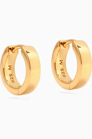 Missoma Chubby Tunnel Huggie Earrings in 18kt -plated Vermeil