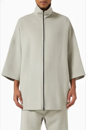 FEAR OF GOD Short-sleeve Jacket in Double Wool Cashmere