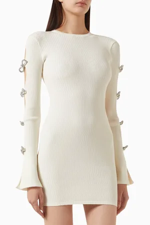 Mach & Mach Cut-out Mini Dress in Viscose Blend