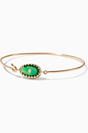 Pascale Monvoisin Orso Green Onyx Bracelet in 9kt Gold
