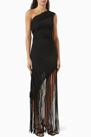 FAITHFULL THE BRAND Bijou Fringed Midi Dress in Stretch-jersey