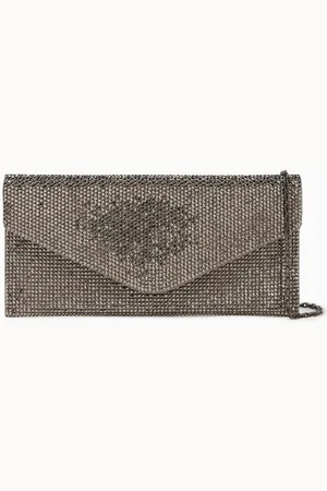 Judith Leiber Envelope Crystal-embellished Clutch