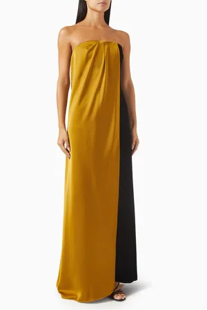 ET OCHS Marilyn Colour-block Gown in Velvet & Satin