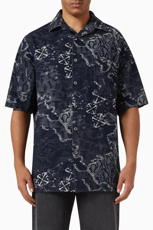 OFF-WHITE Camo Bowling Shirt in Jacquard