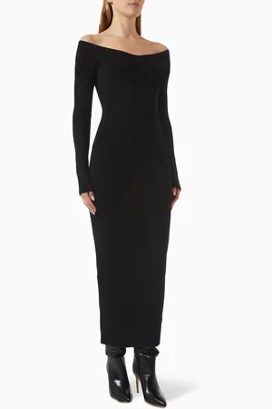Ninety Percent Agia Off-shoulder Knit Maxi Dress