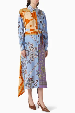 Max Mara Samaria Bandana-print Midi Dress in Silk