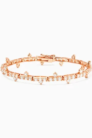 Kenneth Jay Lane CZ Tennis Bracelet in -plated Brass