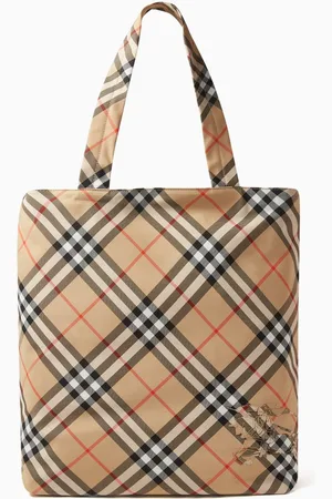 Burberry ML Classics Tote Bag in Check Fabric