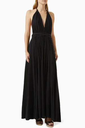 Caravana Hera Open-back Maxi Dress in Cotton