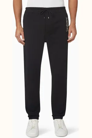 Saint Laurent Logo Sweatpants in Cotton Fleece