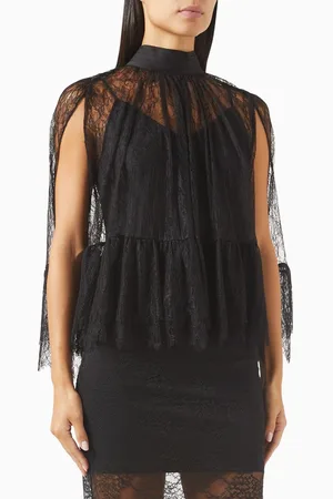 ALICE+OLIVIA Zenon Cape Top in Lace
