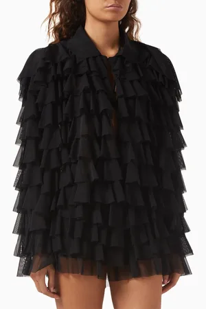 Norma Kamali Oversized Ruffle Jacket