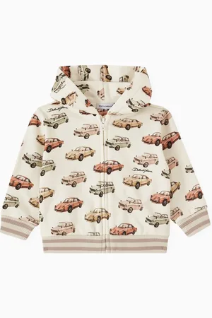 Dolce & Gabbana Car-print Hoodie in Cotton Jersey