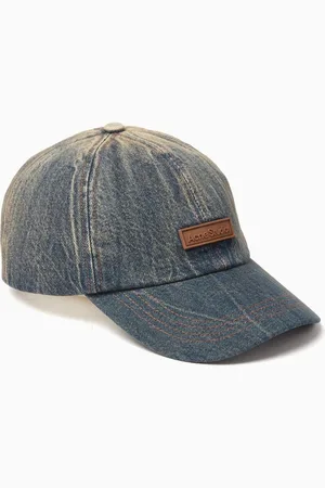 Acne Studios Logo Baseball Cap in Denim
