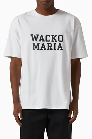 Wacko Maria Washed Logo T-shirt in Cotton