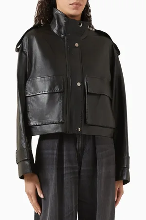 Fleurette Lena Zip Jacket in Lambskin Leather
