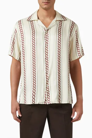 Drôle de Monsieur La Chemise Tresses MC Shirt in Viscose