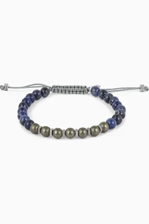 Tateossian Macrame Bracelet With Sodalite & Titanium