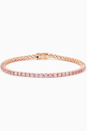 Fergus James Sapphire Tennis Bracelet in 18kt Rose Gold