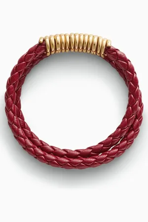 Bottega Veneta Curl Braided Bracelet in Leather