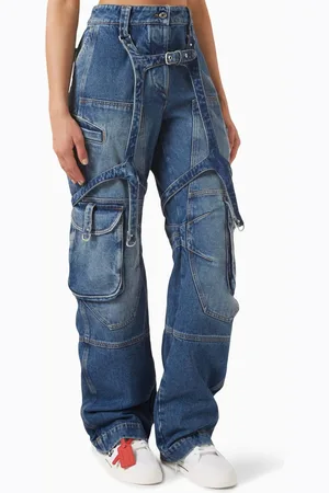 OFF-WHITE Cargo Over Pants in Denim