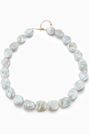 Mateo New York Baroque Pearl Strand Necklace in 14kt Gold