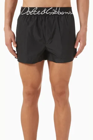 Dolce & Gabbana DG Logo Band Swim Shorts in Nylon